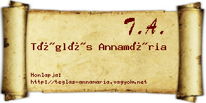 Téglás Annamária névjegykártya