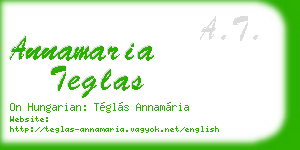 annamaria teglas business card