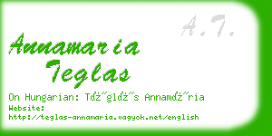 annamaria teglas business card